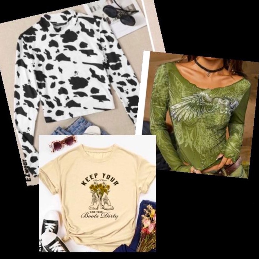 Shein western tops bundle